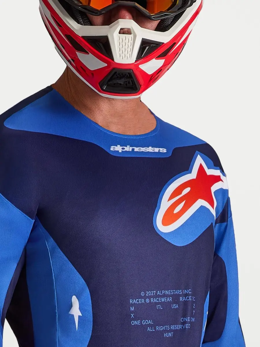 Alpinestars Racer Hunt Motocross Trui - Grijs/Rood/Geel M