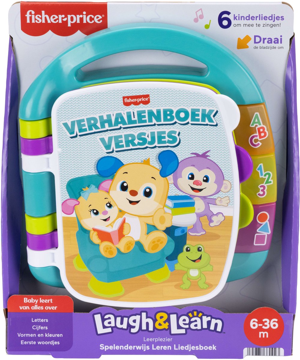 Fisher-Price Leerplezier Verhalenboek Versjes - Muzikaal Boek met Lichtjes en Geluid