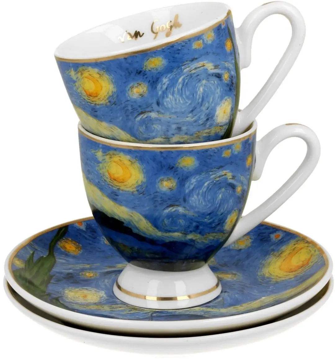 Van Gogh Starry Night Espresso Kopjes - 2 Stuks