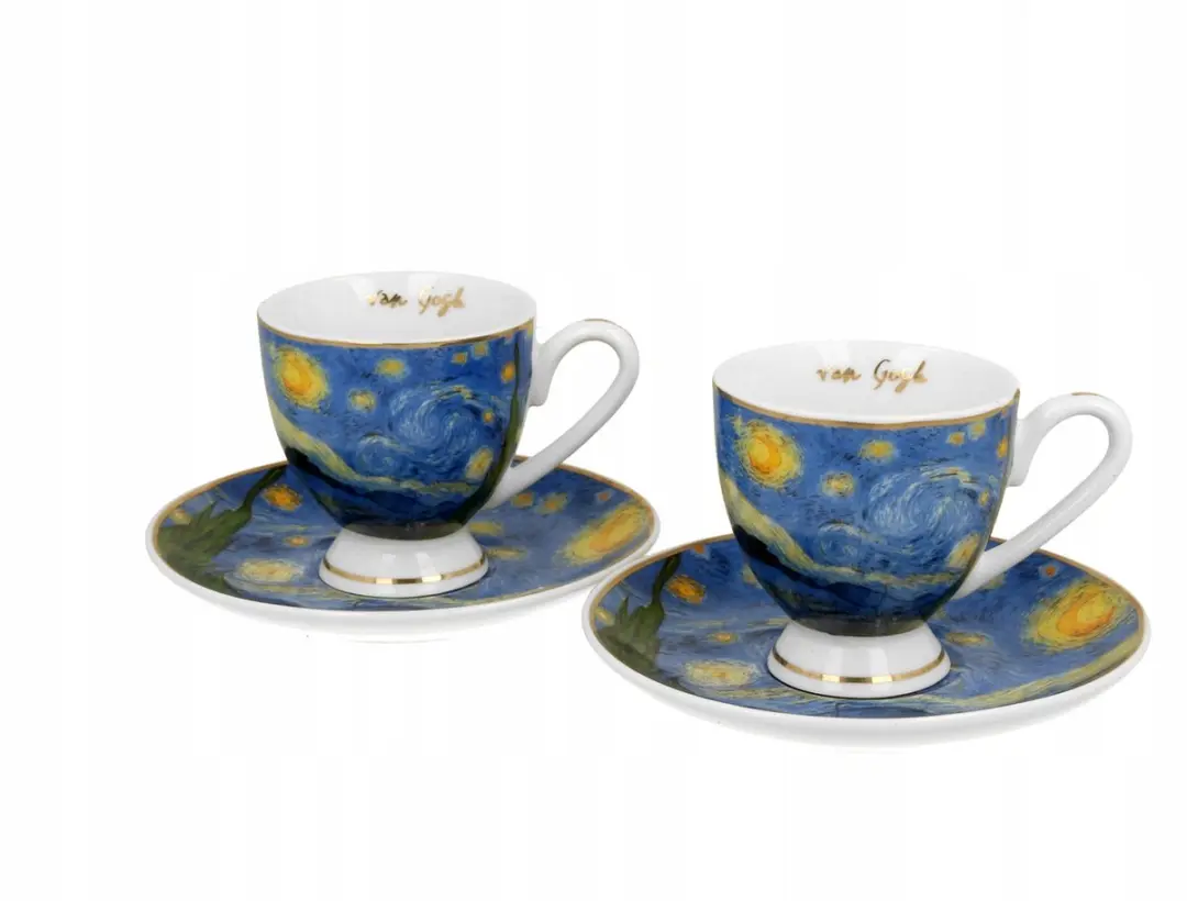 Van Gogh Starry Night Espresso Kopjes - 2 Stuks