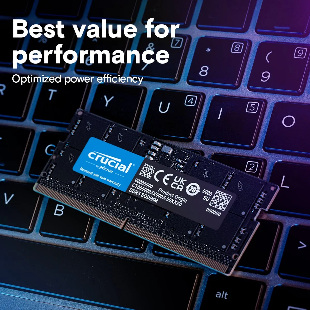 Crucial CT2K16G48C40S5 Laptopgeheugen 32GB DDR5 SODIMM