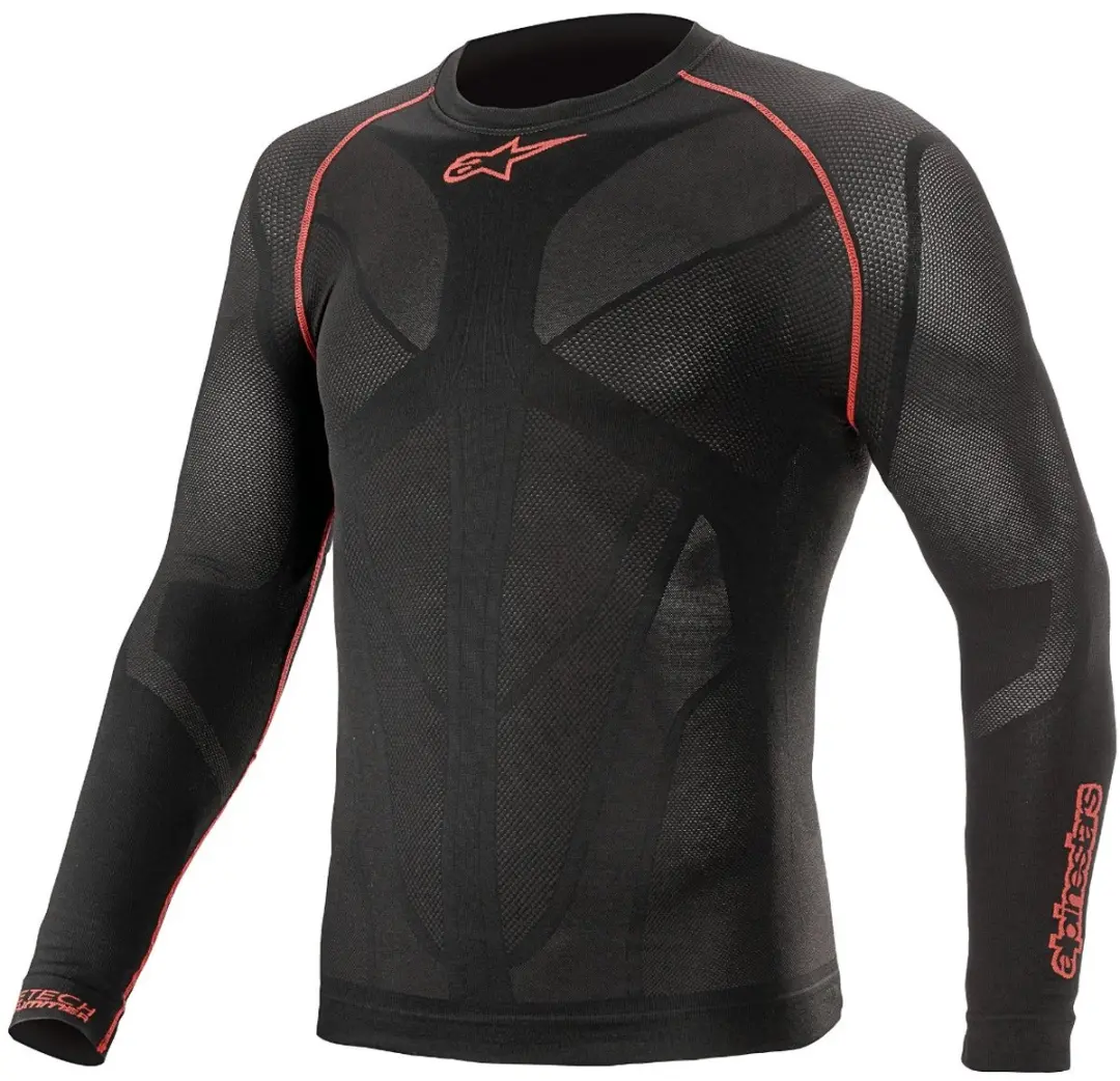 Alpinestars Ride Tech V2 Top Long Sleeve Zomeronderkleding M-L - Zwart/Rood