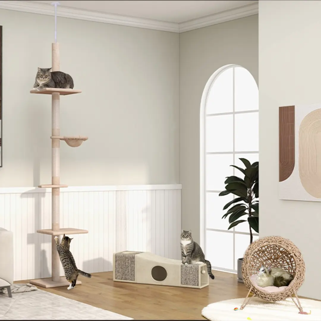 Pawhut Kattentunnel 17cm - 1 Niveau