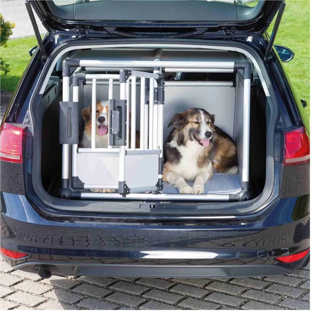 Trixie Transportbox Aluminium Dubbel 95x69x88cm - Zilverkleurig/Zwart - afbeelding 3 van 6