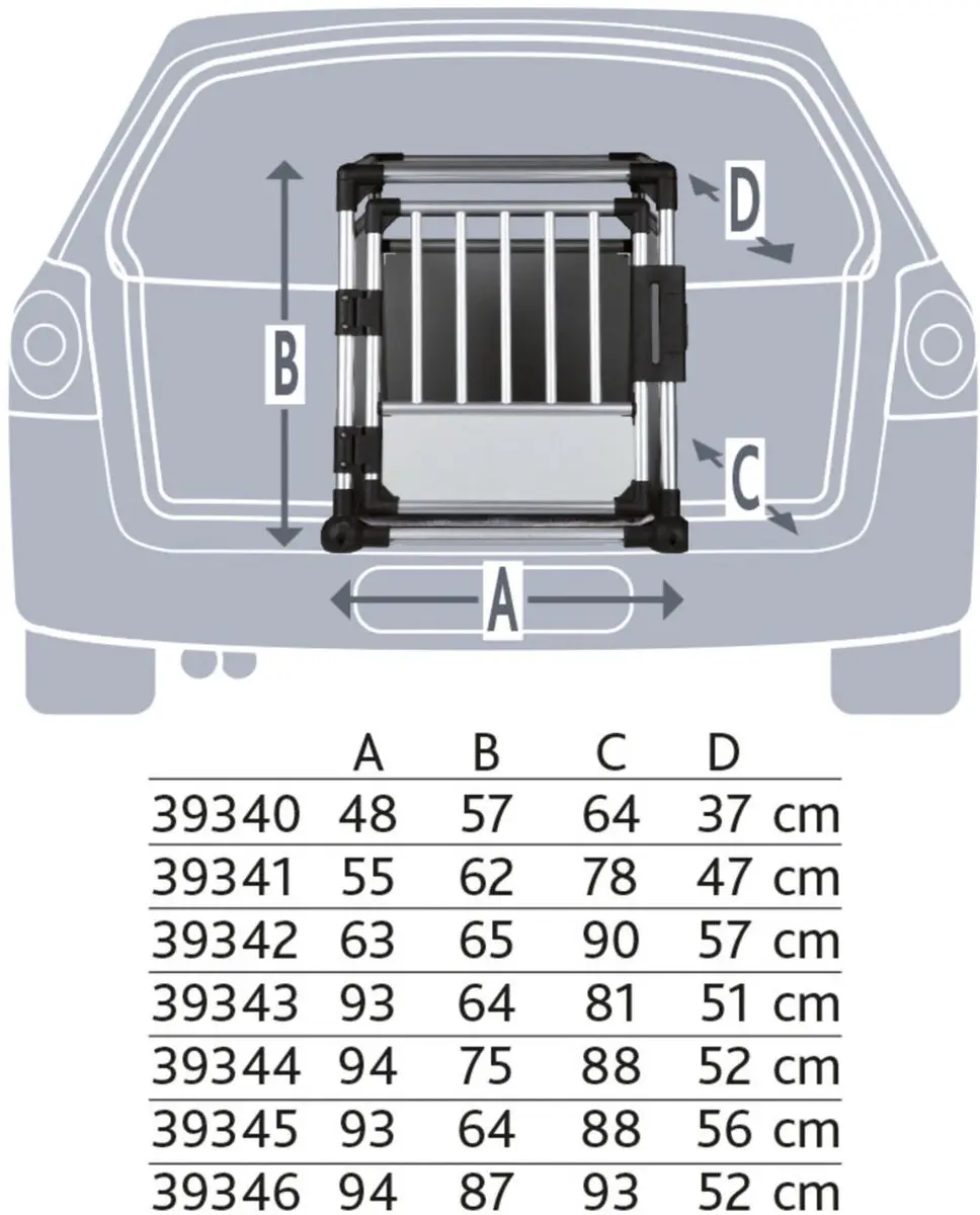 Trixie Transportbox Aluminium Dubbel 95x69x88cm - Zilverkleurig/Zwart - afbeelding 2 van 6