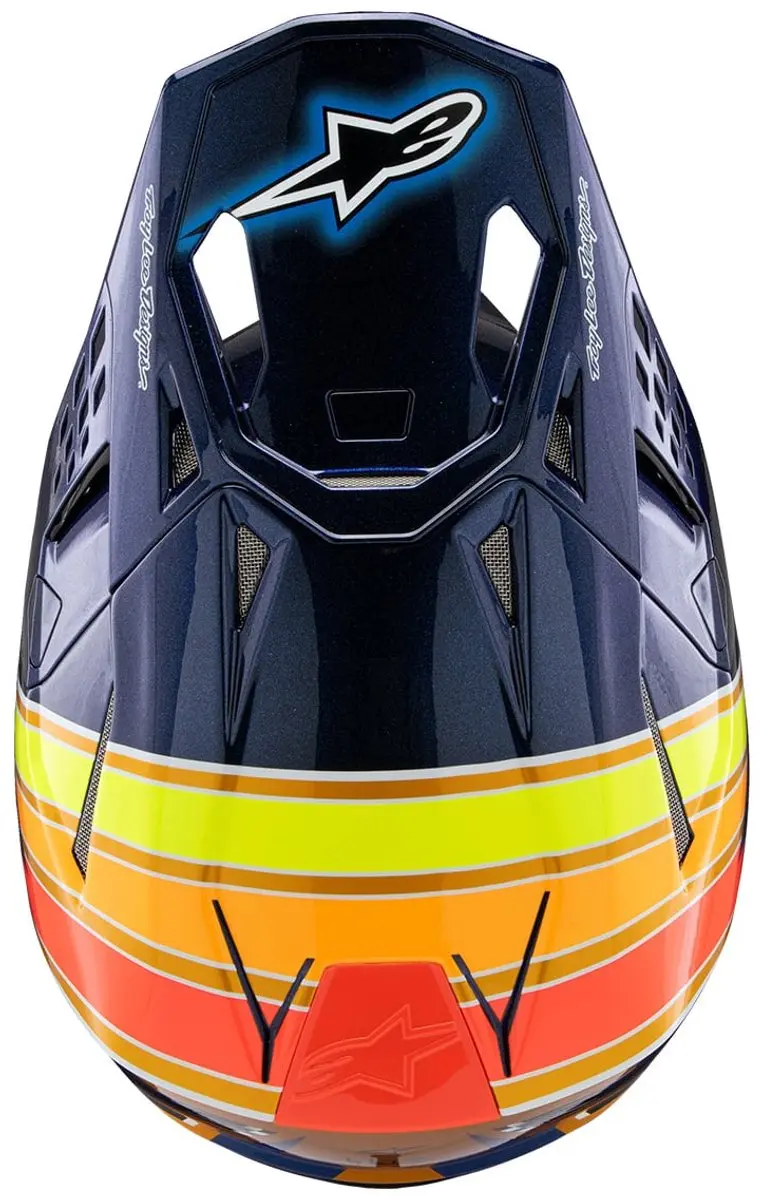 Alpinestars S-M10 TLD Edition 25 Offroad Helm - XXL - Donkerblauw/Fluo/Oranje/Rood