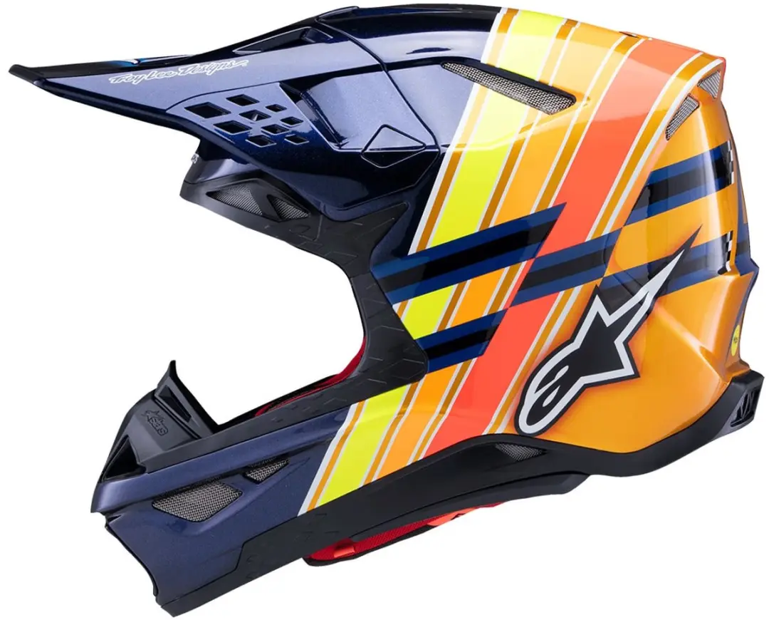 Alpinestars S-M10 TLD Edition 25 Offroad Helm - XXL - Donkerblauw/Fluo/Oranje/Rood