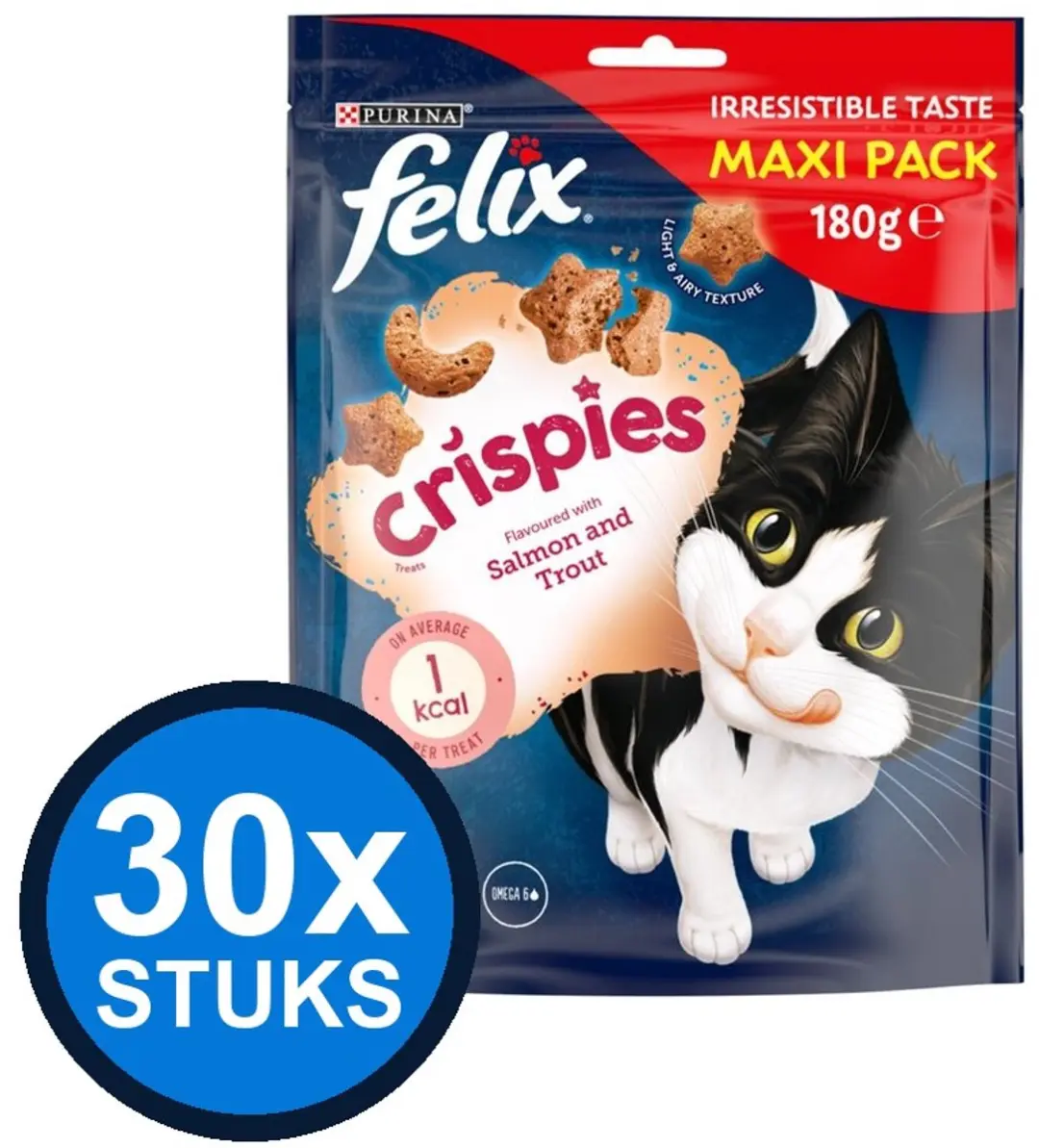 Felix Crispies Zalm & Forel Katten Snacks 180g
