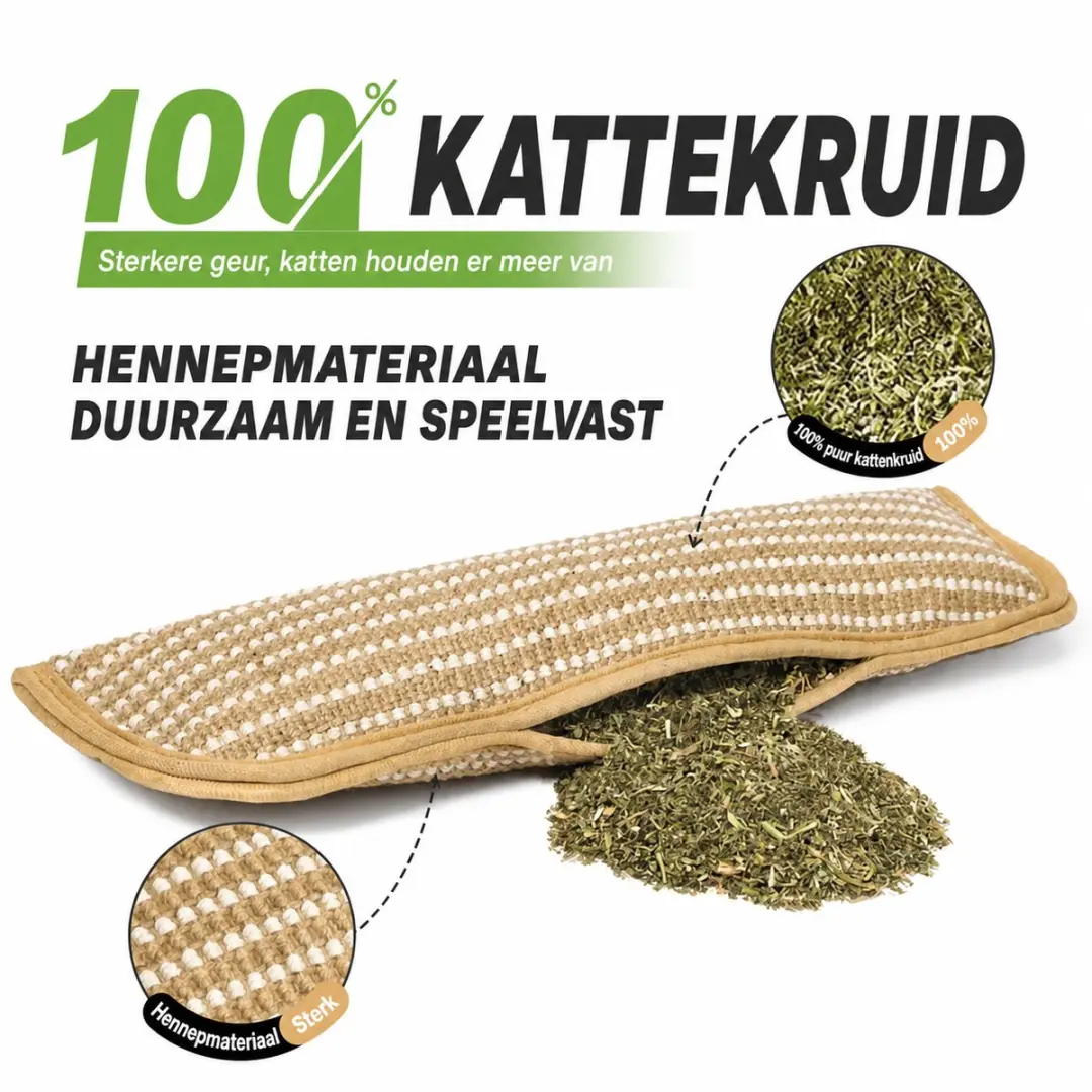 ECTEATOY 3-Stuks Katnip Kattenspeeltjes - Beige