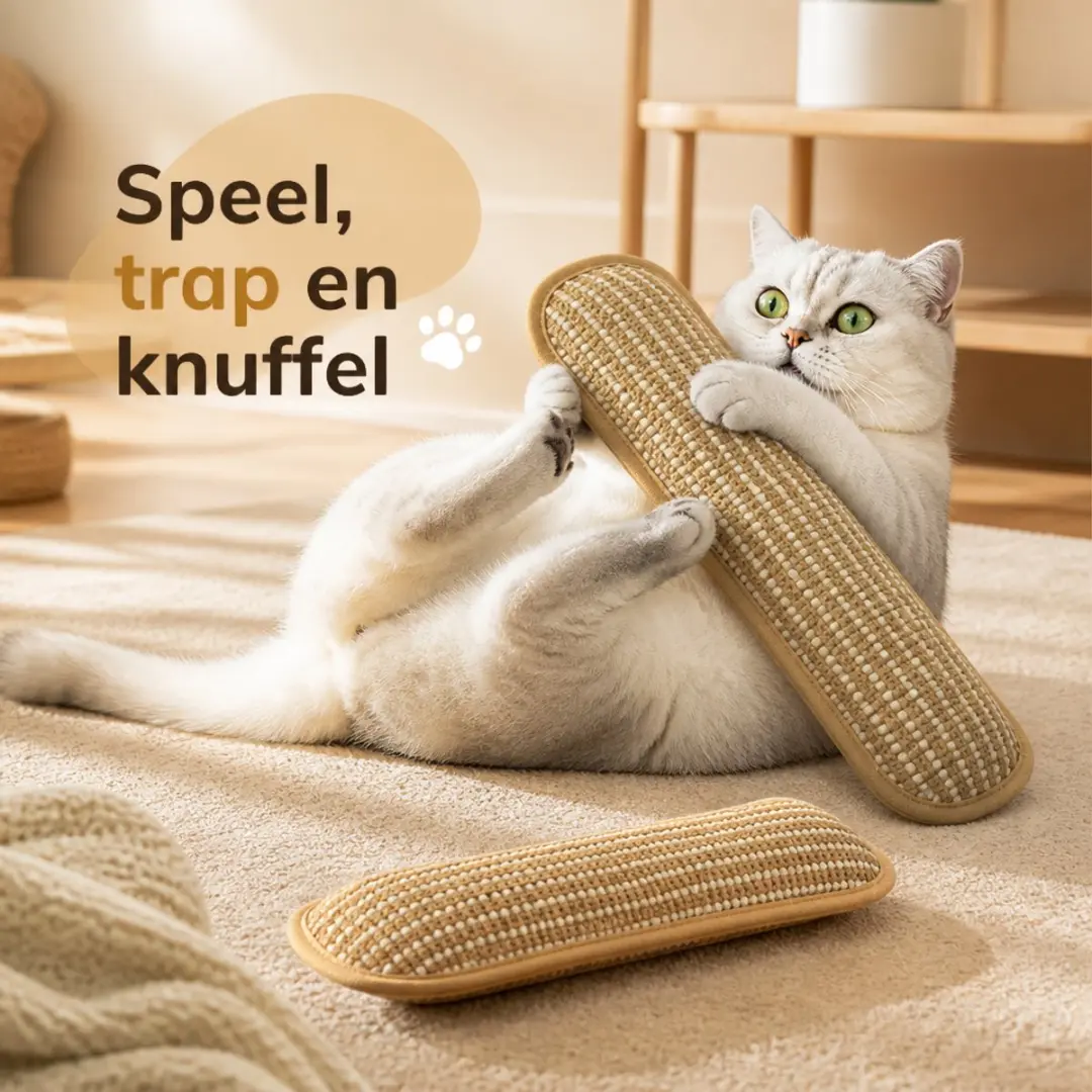 ECTEATOY 3-Stuks Katnip Kattenspeeltjes - Beige