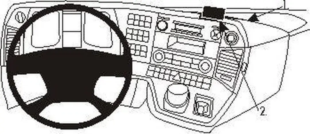 Brodit ProClip Mercedes Actros/Antos/Arocs Center Mount 213476 - Zwart