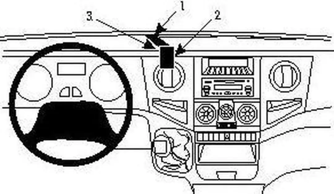 Brodit Extra Sterke Dashmount Iveco Daily 06-10 - 213458 - Zwart