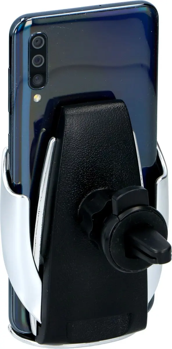 Dunlop Telefoonhouder Auto Qi 360º Kantelbaar - Zwart/Zilver