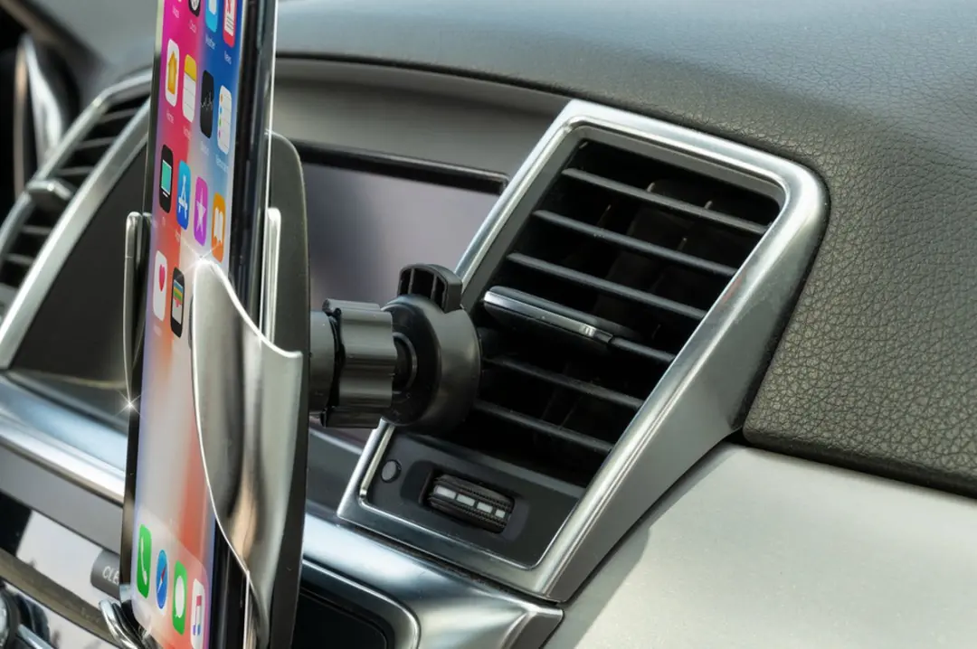 Dunlop Telefoonhouder Auto Qi 360º Kantelbaar - Zwart/Zilver