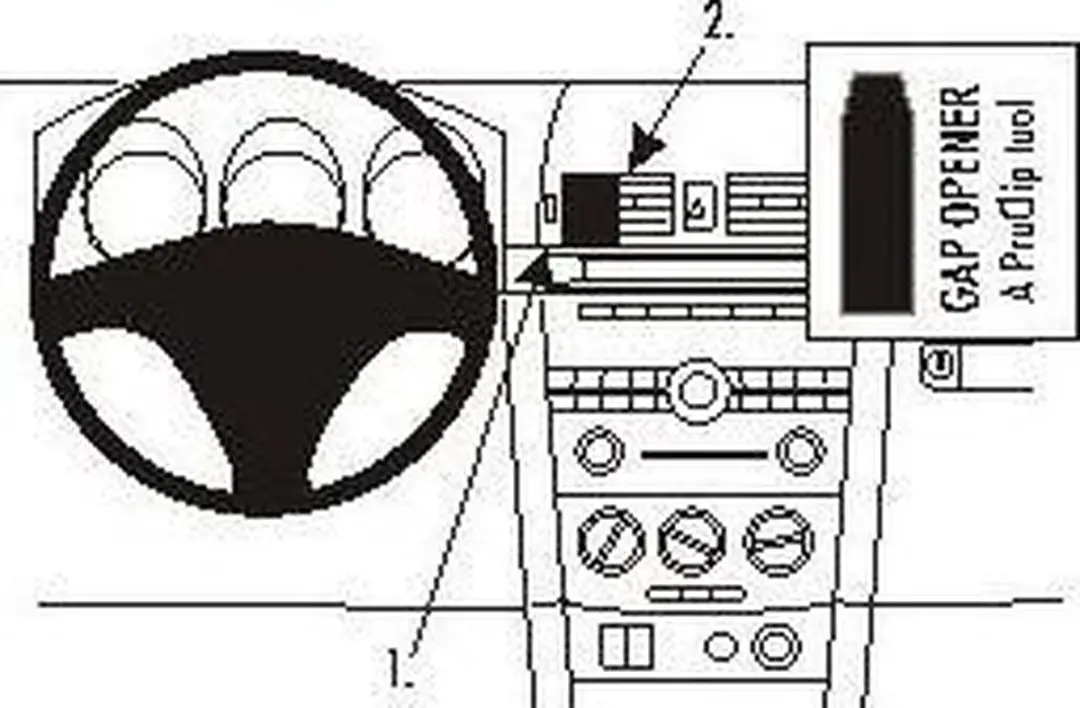 Brodit Center Mount Mazda 3 04- Houder - Zwart