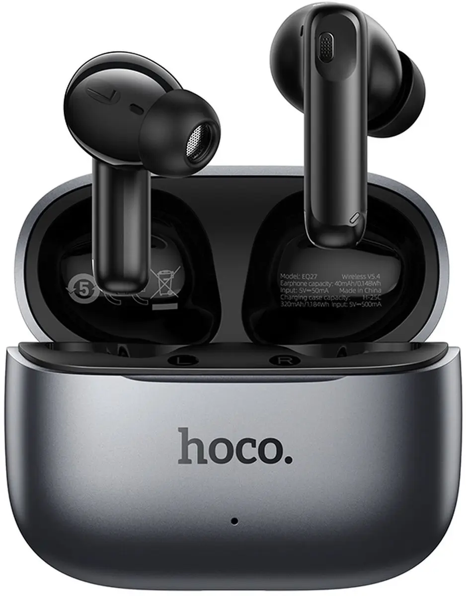 Hoco EQ27 Draadloze Oordopjes Noise Cancelling - 124 Talen - Zwart