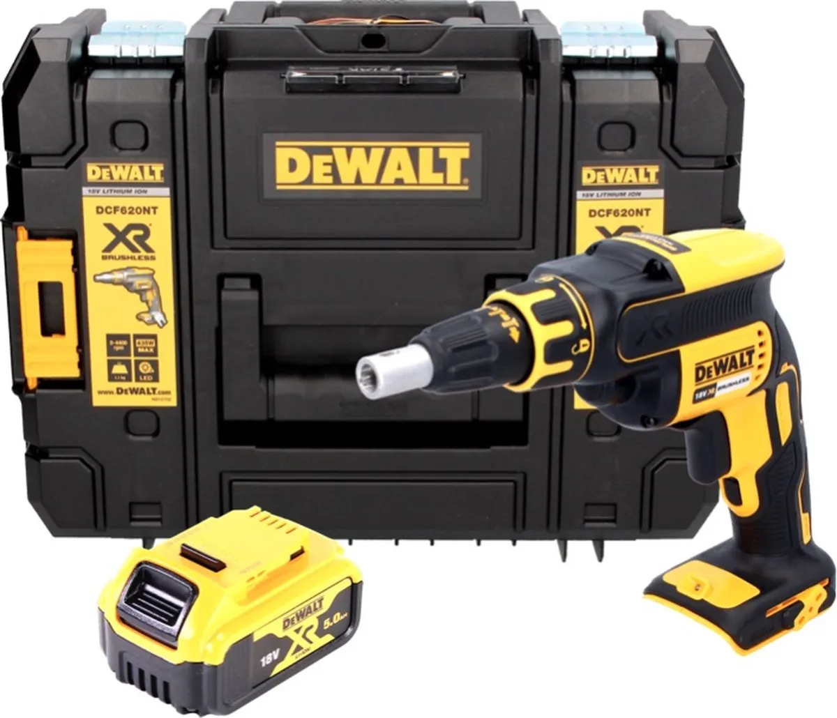 DeWalt DCF620NT Accu-schroevendraaier 18V 30Nm - 5Ah - 1x accu - afbeelding 2 van 5