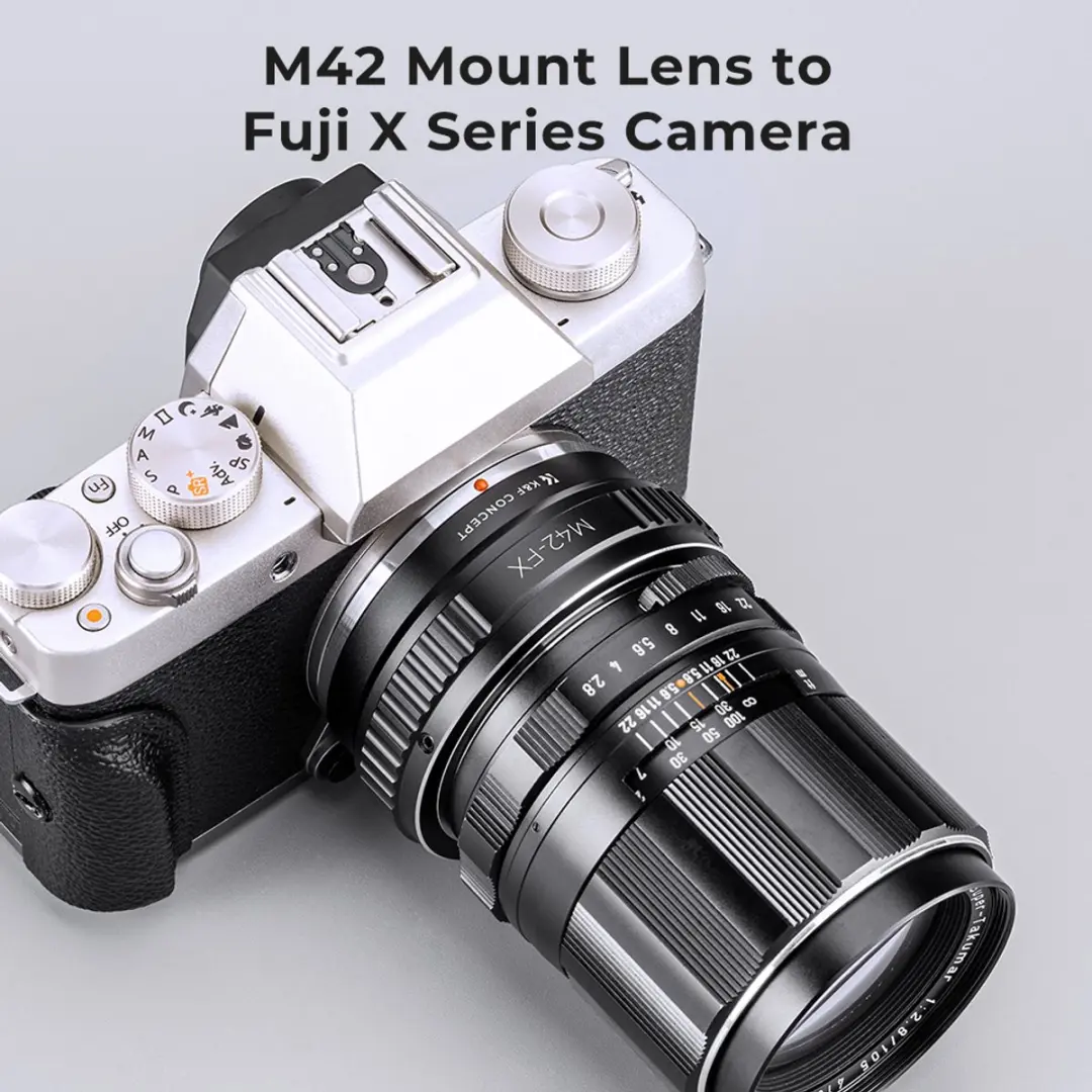 K&F Concept M42 Fuji FX Adapter - KF06.058 Zwart