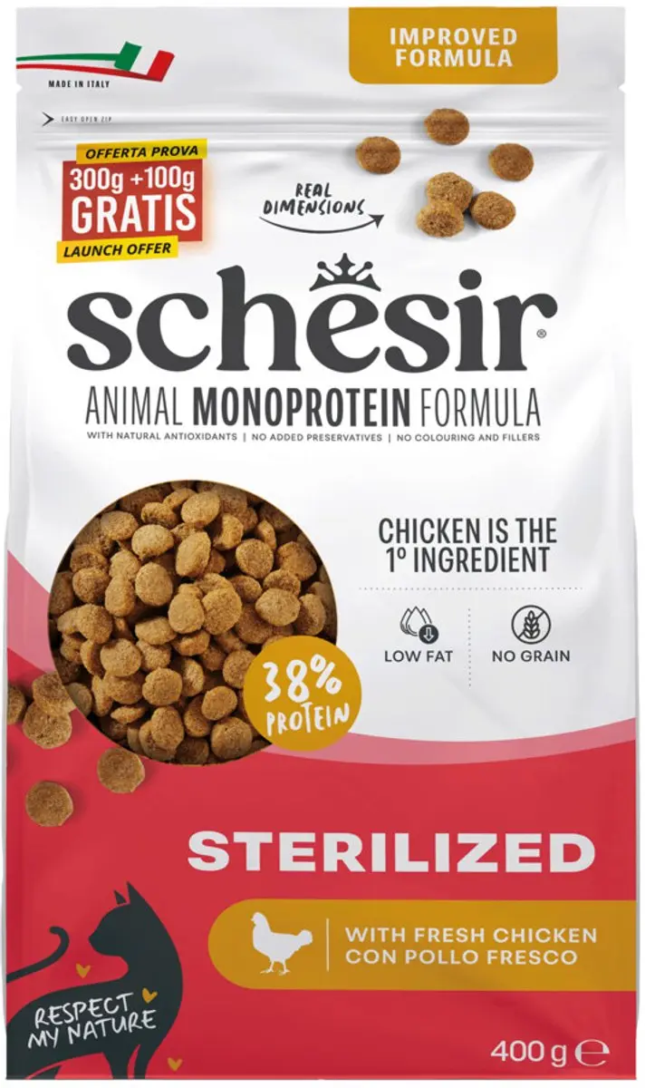 Schesir Monoproteïne Droogvoer Kat