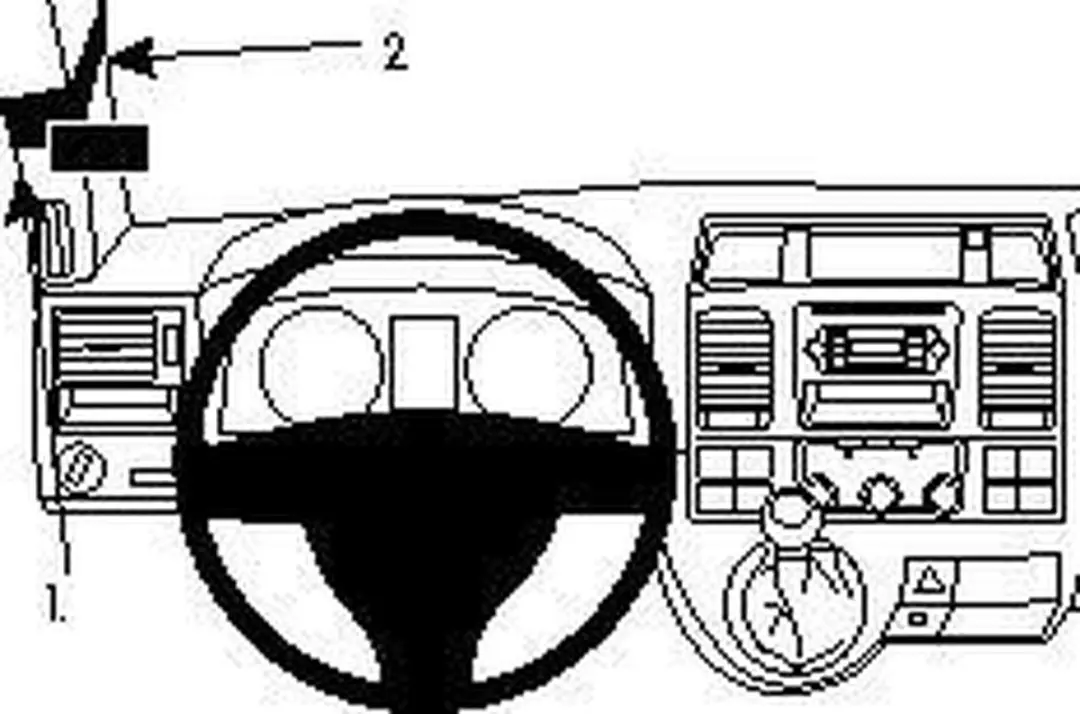 Brodit ProClip VW T5/Pick-up/Caravelle 2010-2015 Linkerhouder - Zwart