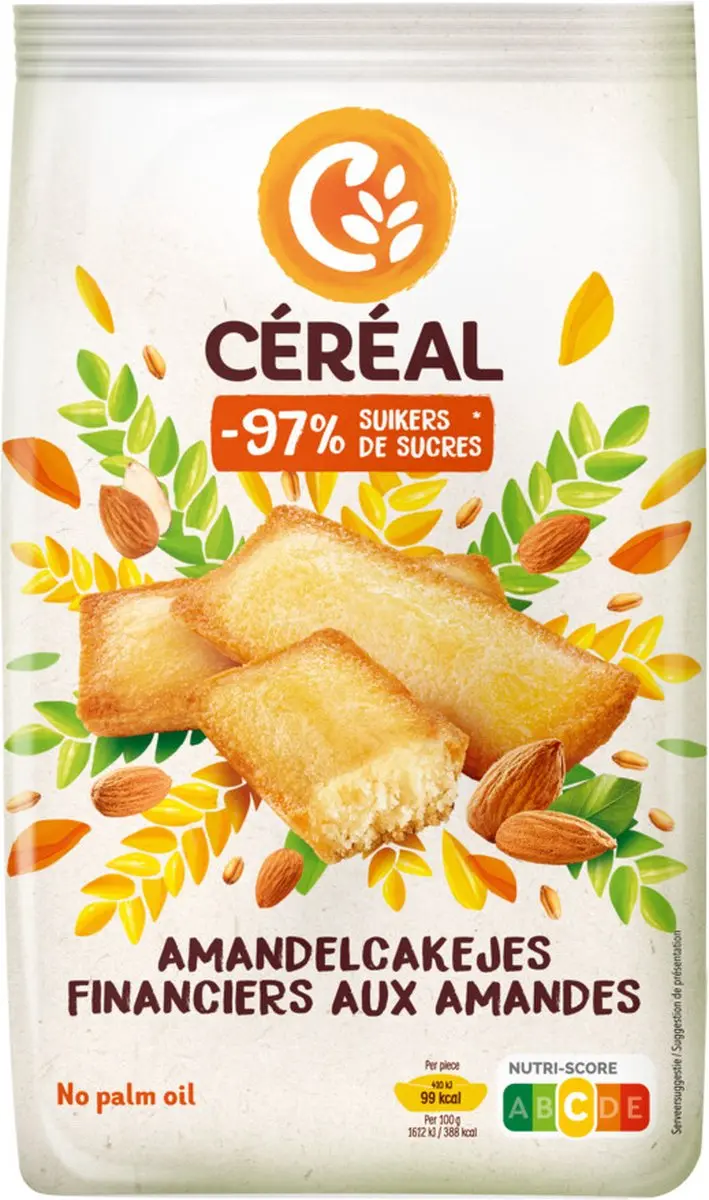 Cereal Amandelcakejes 175g - 4 Stuks