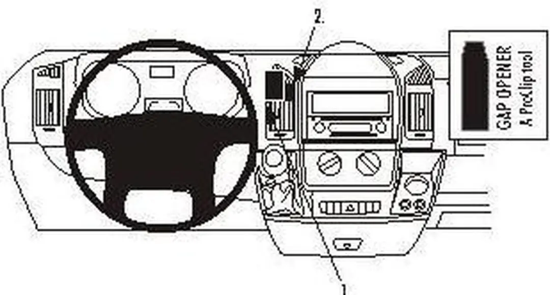 Brodit ProClip Center Mount Houder - Citroën Jumper/Fiat Ducato/Peugeot Boxer 2007-2014 - Zwart
