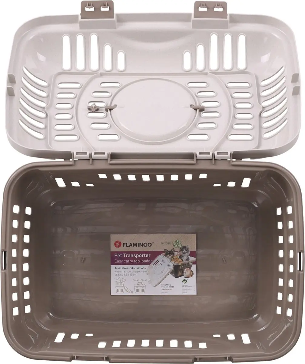 Flamingo Reisbench Darva Taupe 48,5x33,5x33cm - afbeelding 3 van 4