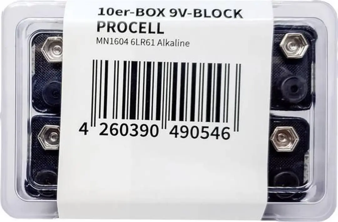 Duracell Procell Industrial 9V Alkaline - 10 Stuks