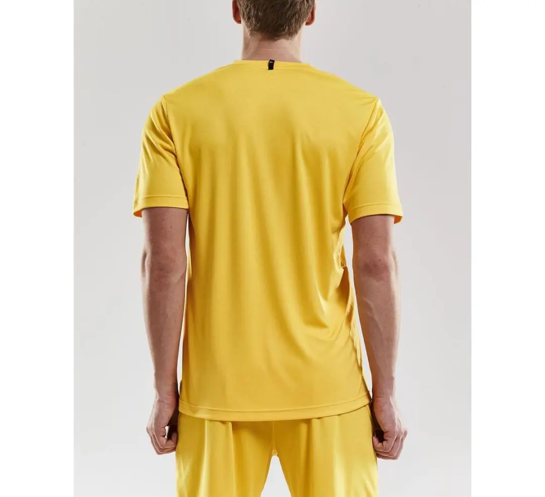 Craft Squad Solid Sportshirt Heren - XXL - Geel/Zwart