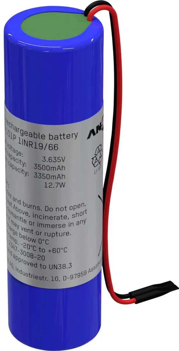 Ansmann 1S1P Accupack 3.63V 3500mAh