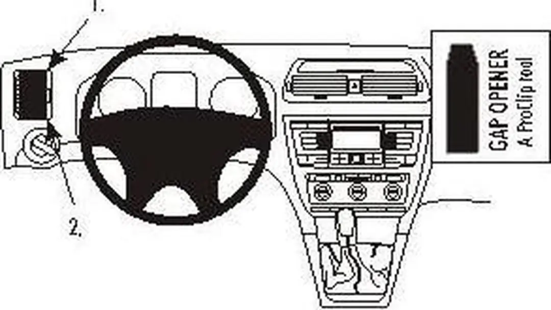 Brodit ProClip Skoda Octavia II 2005-2013 Linkerhouder - Zwart