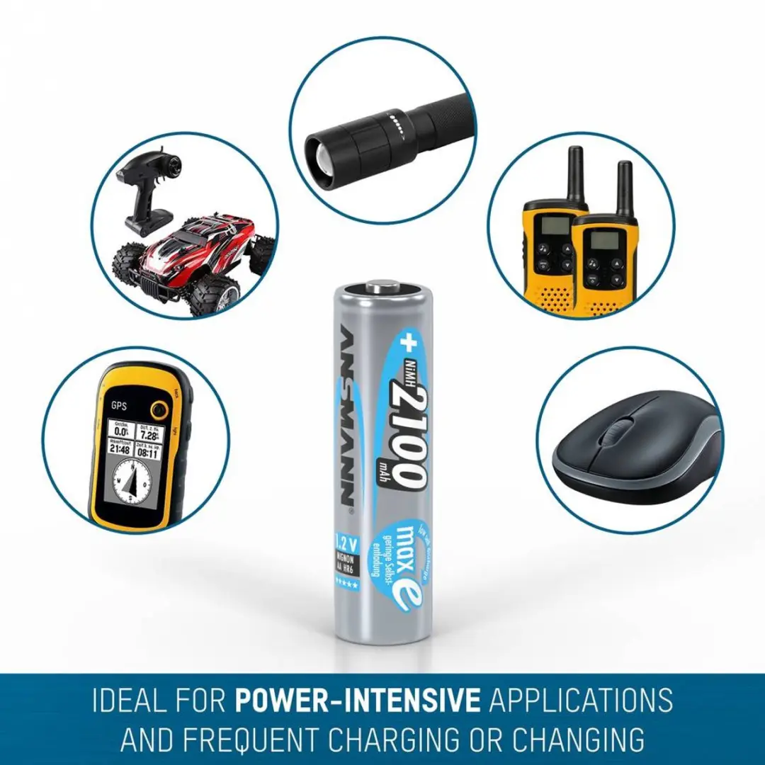 Ansmann maxE HR06 Oplaadbare AA NiMH 2100mAh - 8 Stuks