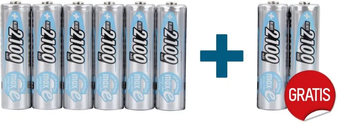 Ansmann maxE HR06 Oplaadbare AA NiMH 2100mAh - 8 Stuks