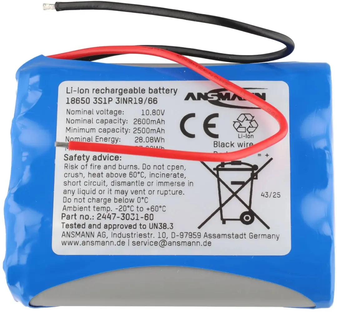 Ansmann 3S1P Accupack 10.8V 2600mAh