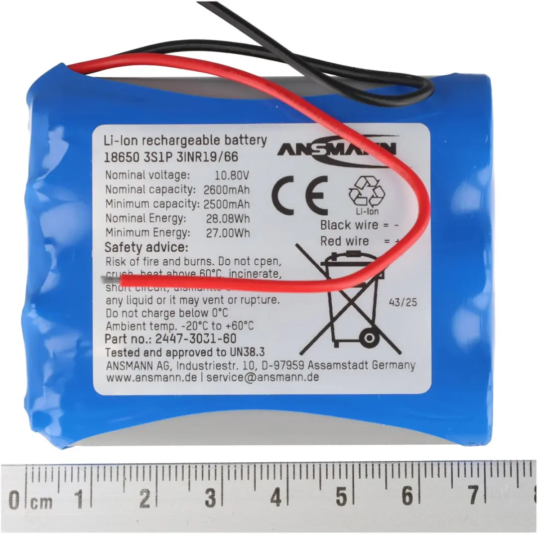 Ansmann 3S1P Accupack 10.8V 2600mAh