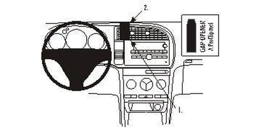 Brodit ProClip 853901 Houder - Saab 9-3 2007-2011 - Zwart