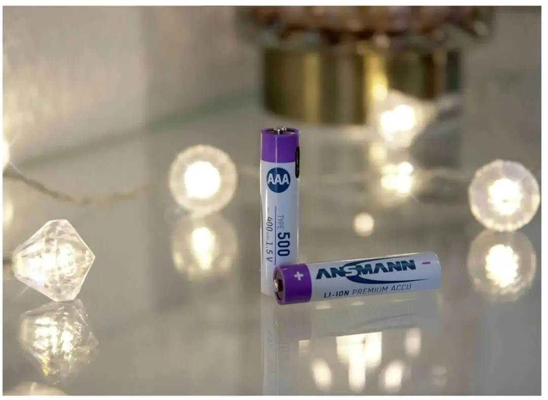 Ansmann AAA Lithium-Ion 500mAh Oplaadbare Batterijen - 4 Stuks