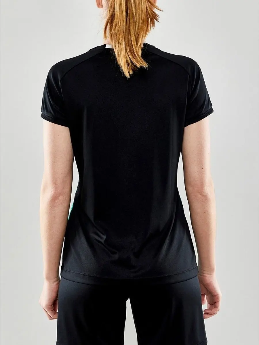 Craft Progress 2.0 Stripe Shirt Dames - Zwart/ Groen S