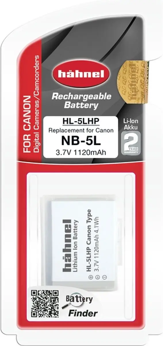 Hahnel HL-5LHP Accu - 1120mAh - Canon NB-5L