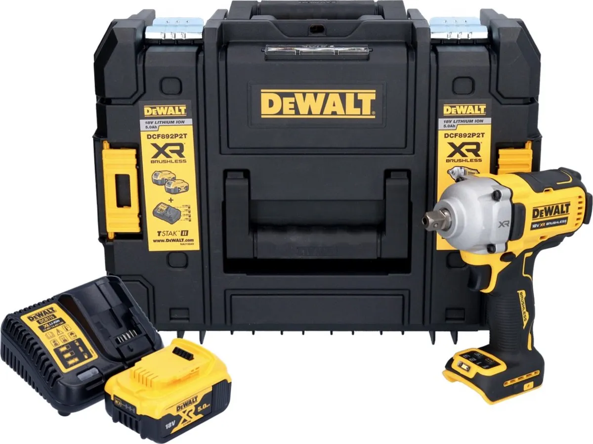 DeWalt DCF892 P1T Accu-slagmoersleutel 18V 813Nm - 1/2" borstelloos - afbeelding 4 van 5