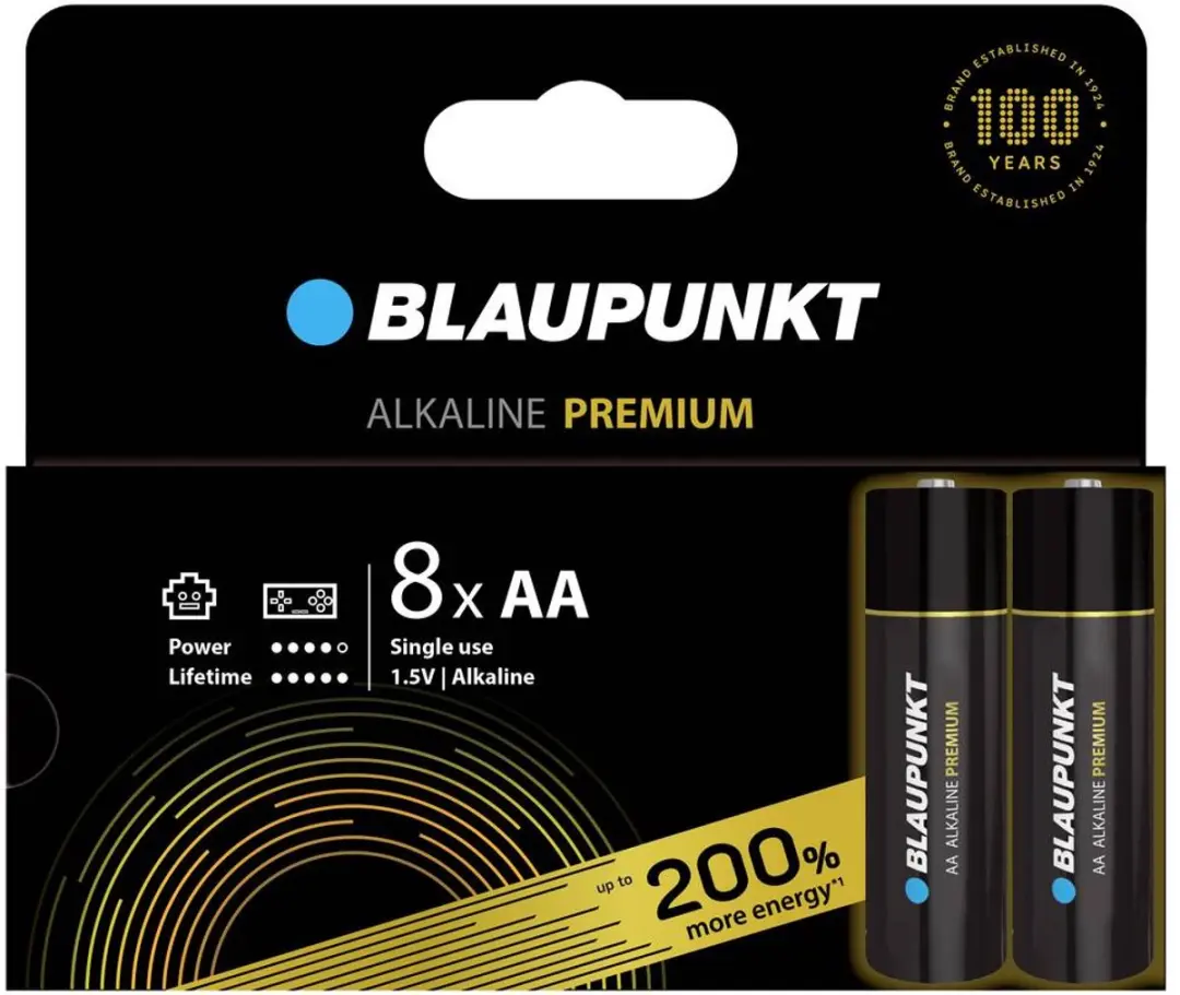 Blaupunkt AA Alkaline Batterijen - 8 Stuks