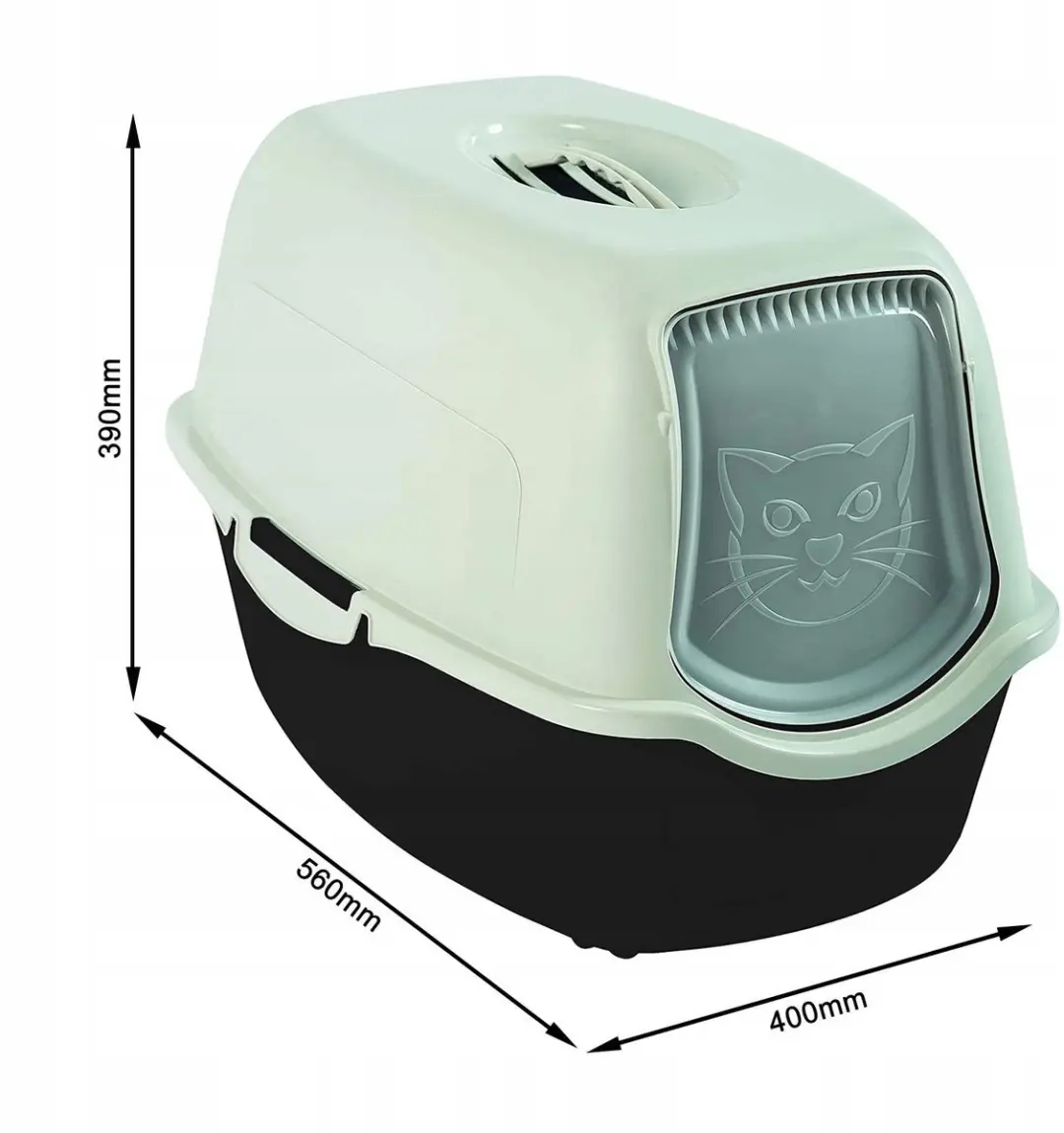 Rotho Bailey XL Catback Gesloten Kattenbak - Beige/Zwart