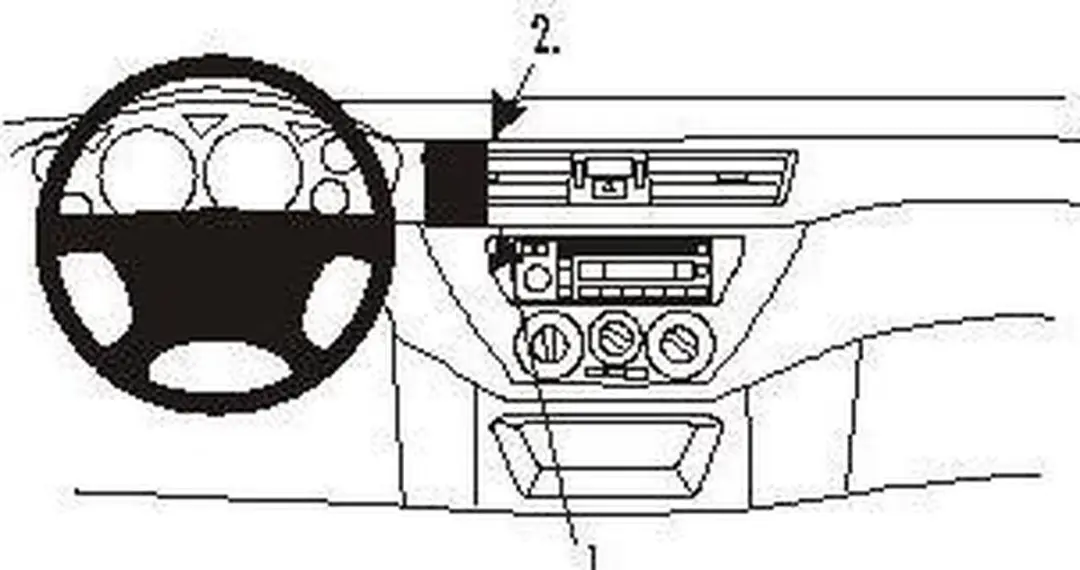 Brodit ProClip Mitsubishi Lancer 2006 - Zwart