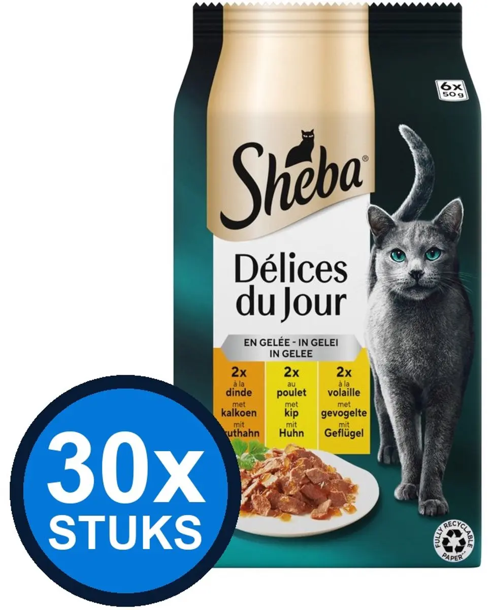 Sheba Délices Du Jour Gelei Gevogelte Sel Kattenvoer Natvoer