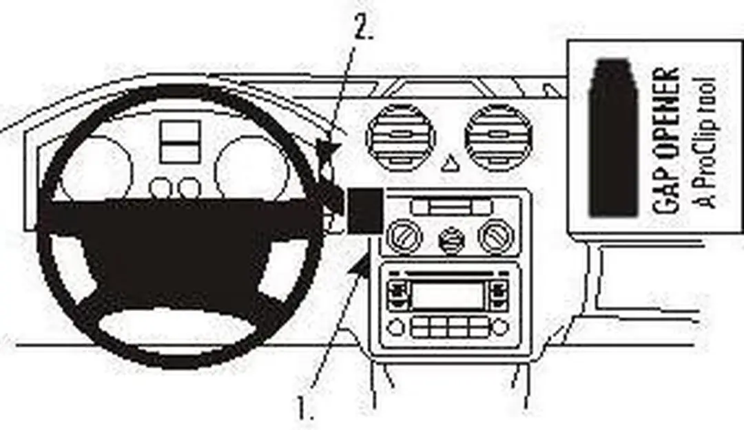 Brodit ProClip 853435 Volkswagen Caddy Houder - Zwart