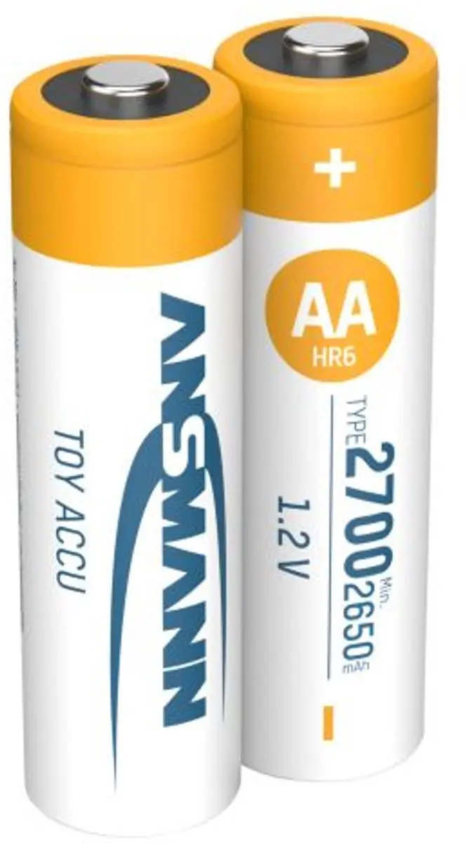 Ansmann AA Oplaadbare Batterij 2650mAh NiMH - 2 Stuks