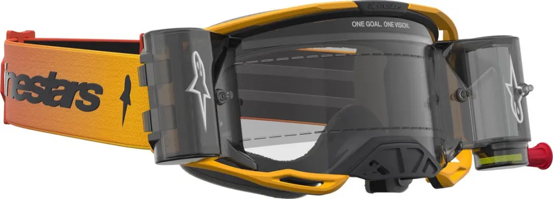 Alpinestars Vision 8 Motocrossbril - Geel/Rood/Zwart