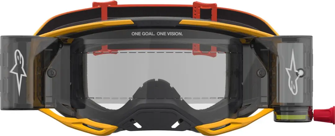 Alpinestars Vision 8 Motocrossbril - Geel/Rood/Zwart