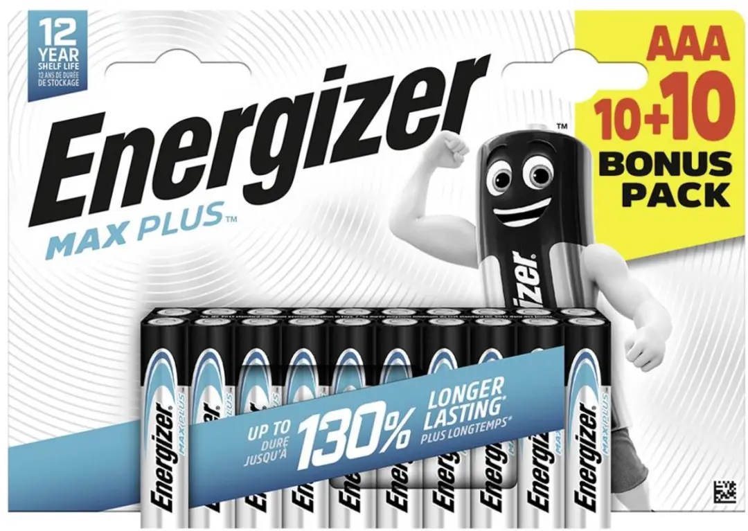 Energizer Max Plus AAA Alkaline Batterijen