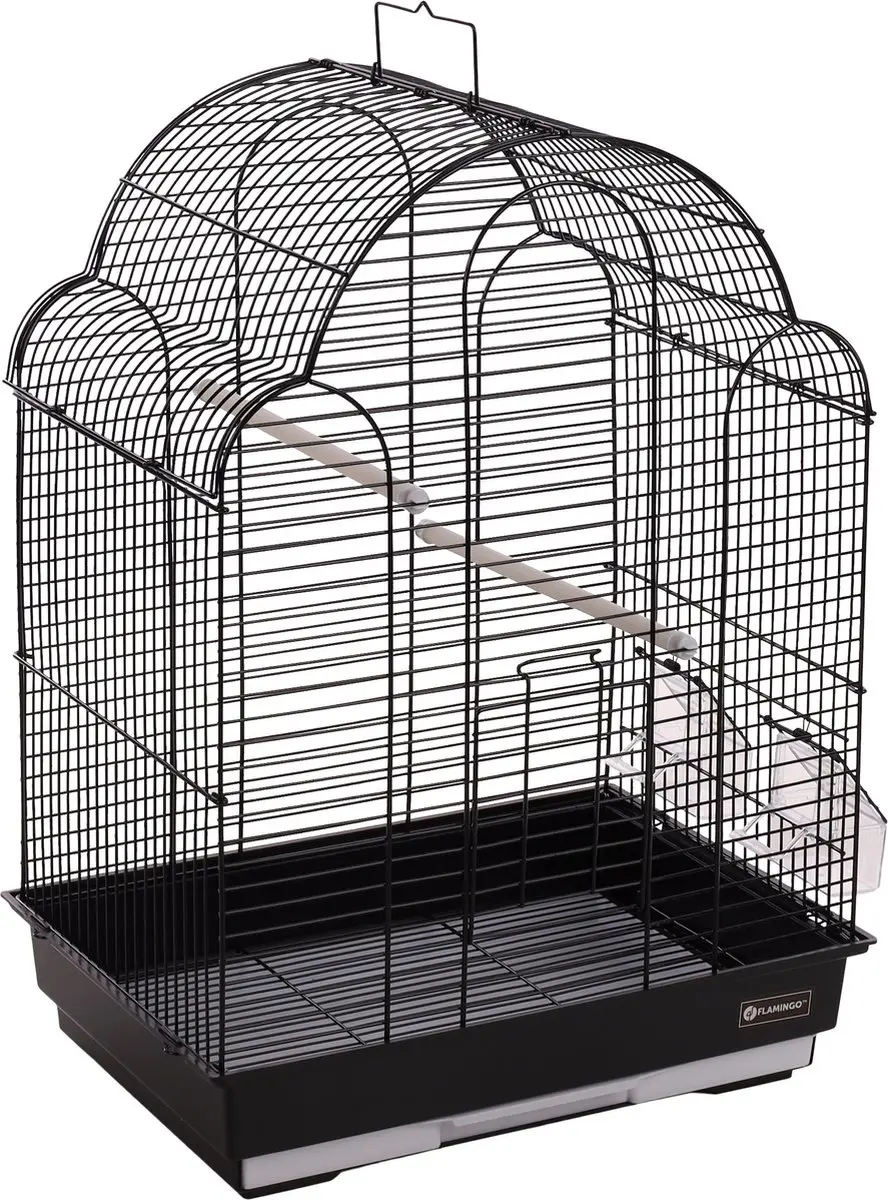 Flamingo Parkietenkooi Bali Zwart 42x30x57,5cm